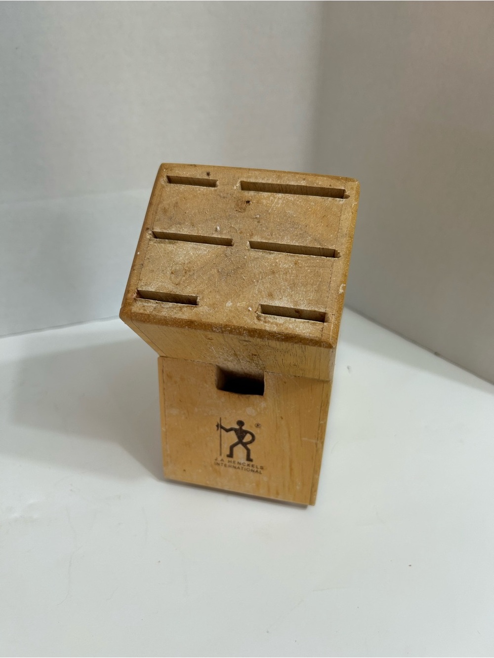 JA Henckels International Wood Wooden Knife Block Holder 6 Slots Block Only